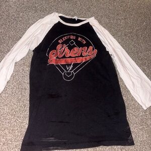 Kids Raglan Shirt - Black and White